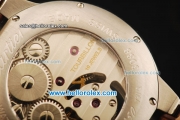 Cartier ballon bleu de Cartier Swiss Tourbillon Manual Winding Movement Steel Case with Roman Numerals and Brown Leather Strap