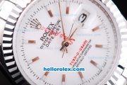 Rolex Datejust Turn-O-Graph Oyster Perpetual Automatic Movement with White Dial