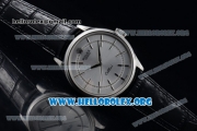 Rolex Cellini Clone Rolex 3132 Automatic Steel Case with Silver Dial Black Leather Strap - (BP)