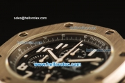 Audemars Piguet Royal Oak Chronograph Quartz Full Steel with Black Dial and Numeral Marker