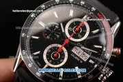 Tag Heuer Carrera Calibre 16 Day Date Chronograph Limited Edition Monaco Grand Prix Swiss Valjoux 7750 Automatic Steel Case with Black Dial and Stick Markers - 2013 New