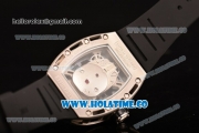 Richard Mille RM 52-01 Miyota Quartz Steel Case with Skull Skeleton Dial and White Markers