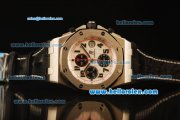 Audemars Piguet Royal Oak Offshore Panda Themes Chronograph Swiss Valjoux 7750 Automatic Steel Case with White Dial and Run 12 Second-1:1 Original