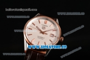 Tag Heuer Carrera Calibre 5 Automatic Swiss ETA 2824 Automatic Steel Case with White Dial Stick Markers and Rose Gold Bezel