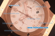 Hublot Big Bang Hub4100 Rose Gold Case with White Dial and Black Rubber Strap-1:1 Original