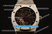 Audemars Piguet Royal Oak Skeleton Asia 2813 Automatic Steel Case with Skeleton Dial White Stick Markers and Steel Bracelet