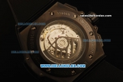 Hublot King Power Swiss Valjoux 7750 Automatic Movement PVD Case with Black Rubber Strap