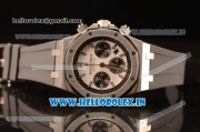 Audemars Piguet Royal Oak Chronograph White Dial With Black Sub Dial Strap Swiss Valjoux 7750 26331ST.OO.1220ST.03