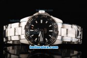 Tag Heuer Aquaracer Automatic Movement Steel Case with Black Dial and White Stick Marker-SS Strap