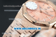 Audemars Piguet Royal Oak Swiss Quartz Rose Gold Case with Pink Dial and Rose Gold Bracelet (EF)