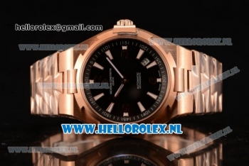 Vacheron Constantin Overseas 9015 Auto Rose Gold Case with Black Dial and Rose Gold Bracelet - 1:1 Origianl (LF)