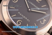 Panerai Luminor Base PAM 219 Swiss ETA 6497 Manual Winding Titanium Case with Black Dial and Green Markers - 1:1 Original (H)