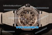 Audemars Piguet Royal Oak Offshore Chrono Miyota OS10 Quartz PVD Case with Grey Dial and Silver Arabic Numeral Markers