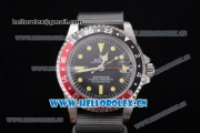 Rolex GMT-Master Asia 2813 Automatic Steel Case with Black Dial Grey Nylon Strap and Yellow Markers