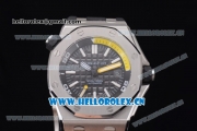 Audemars Piguet Royal Oak Offshore Diver Asia Automatic Steel Case Black Dial Stick Markers and Black Rubber Strap