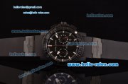 Ulysse Nardin Maxi Marine Diver Chrono Swiss Valjoux 7750-DD Automatic PVD Case Stick Markers with Black Rubber Strap and Black Dial
