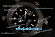 Rolex Submariner Stealth Swiss ETA 2836 Automatic PVD Case with White Markers Black Nylon Strap and Black Dial
