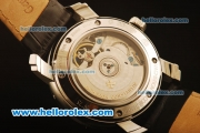 Vacheron Constantin Tourbillon Automatic Steel Case with Black Dial and Black Leather Strap