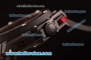 Hublot Big Bang Red Devil Chronograph Quartz PVD Case with Skeleton Dial and Black Rubber Strap-7750 Coating