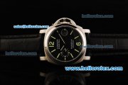 Panerai Luminor Marina Pam 104 Automatic Movement Steel Case with Black Dial and Green Markers Panerai Luminor Marina Pam 104 Automatic Movement Steel Case with Black Dial and Green Markers