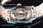 Rolex Datejust Clone Rolex 3135 Automatic Two Tone Case/Bracelet with Rose Gold Dial and Stick Markers (BP)