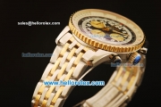 Breitling Navitimer Swiss Valjoux 7750 Automatic Steel Case with Black Dial and Gold Bezel-Two Tone Strap