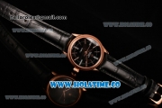 Rolex Cellini Time Asia 2813 Automatic Rose Gold Case with Black Dial and Stick/Roman Numeral Markers