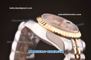 Rolex Datejust Ladies Swiss ETA 2671 Automatic Movement Two Tone Case with White MOP Dial and Diamond Markers