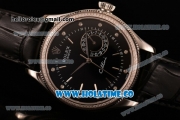 Rolex Cellini Date Asia Automatic Steel Case with Stick Markers Black Dial and Black Leather Strap