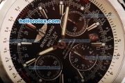 Breitling Bentley Motors Swiss Valjoux 7750 Chronograph Movement Brown Dial with Stainless Steel Strap