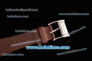 Patek Philippe Twenty-4 Swiss Quartz Steel Case with Brown Leather Strap and Diamond/MOP Dial