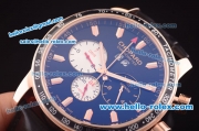 Chopard Chronometer Automatic Rose Gold Case with Black Dial and Black Leather Strap