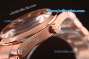 Omega Seamaster Asia 2813 Automatic Full Rose Gold Case with Brown Dial-ETA Coating