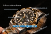 Rolex GMT-Master II Swiss ETA 2836 Automatic Two Tone Rose Gold Case With Ceramic Bezel Black Dial 116713 LN