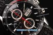 Tag Heuer Carrera Calibre 16 Day Date Chronograph Limited Edition Monaco Grand Prix Swiss Valjoux 7750 Automatic Steel Case with Black Dial and Stick Markers - 2013 New