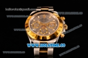 Rolex Daytona II Chrono Swiss Valjoux 7750 Automatic Two Tone Case/Bracelet with Grey Dial Stick Markers and Yellow Gold Bezel (JF)