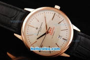 Vacheron Constantin New Model Swiss ETA 2892 Automatic Movement Rose Gold Case with White Dial and Stick Markers