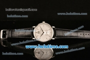 A.Lange&Sohne Saxonia Miyota Quartz Steel Case with Silver Stick Markers and White Dial