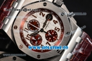 Audemars Piguet Royal Oak Offshore 2014 New Chrono Swiss Valjoux 7750 Automatic Steel Case with White Dial and Red Arabic Numeral Markers - 1:1 Original (J12)