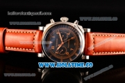 Panerai Radiomir 1940 Chronograph Bianco PAM 521 Asia Automatic Steel Case with Roman Numeral Markers and Black Dial