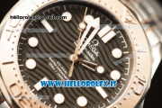 Omega Seamaster Diver 300M With Clone Omega 8806 Black Dial With Rose Gold Bezel 210.20.42.20.01.001 (EF)