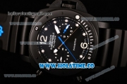 Panerai PAM 617 Luminor Submersible Flyback Asia Automatic Titanium Case with Black Dial and White Dot Markers