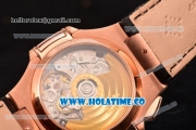 Patek Philippe Nautilus Chrono Swiss Valjoux 7750-CHG Automatic Rose Gold Case with Blue Dial and Stick Markers (BP)