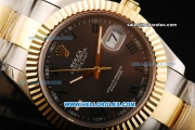 Rolex Datejust II Rolex 3135 Automatic Movement Steel Case with Gold Bezel and Two Tone Strap