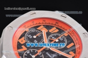 Audemars Piguet Royal Oak Offshore Volcano Chrono Swiss Valjoux 7750 Automatic Steel Case with Black Dial and Orange Numeral Markers (J12)