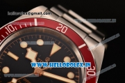 Tudor Heritage Black Bay Swiss ETA 2824 Automatic Steel Case/Strap with Red Bezel and Black Dial - 1:1 Original