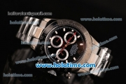 Rolex Daytona Project X Designs Asia 3836 Automatic Full PVD with White Stick Markers and Black Dial