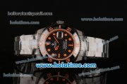 Rolex Submariner Asia 2813 Automatic PVD Case with Orange Markers and Carbon Fiber Dial