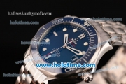 Omega Seamaster Diver 300M Swiss ETA 2824 Automatic Full Steel with Ceramic Bezel and Blue Dial - 1:1 Best Edition (BP)