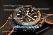 Omega Seamaster Planet Ocean Master Chronometer Chronograph 7750 Auto PVD Case with Black Dial and Black Nylon Strap (EF)